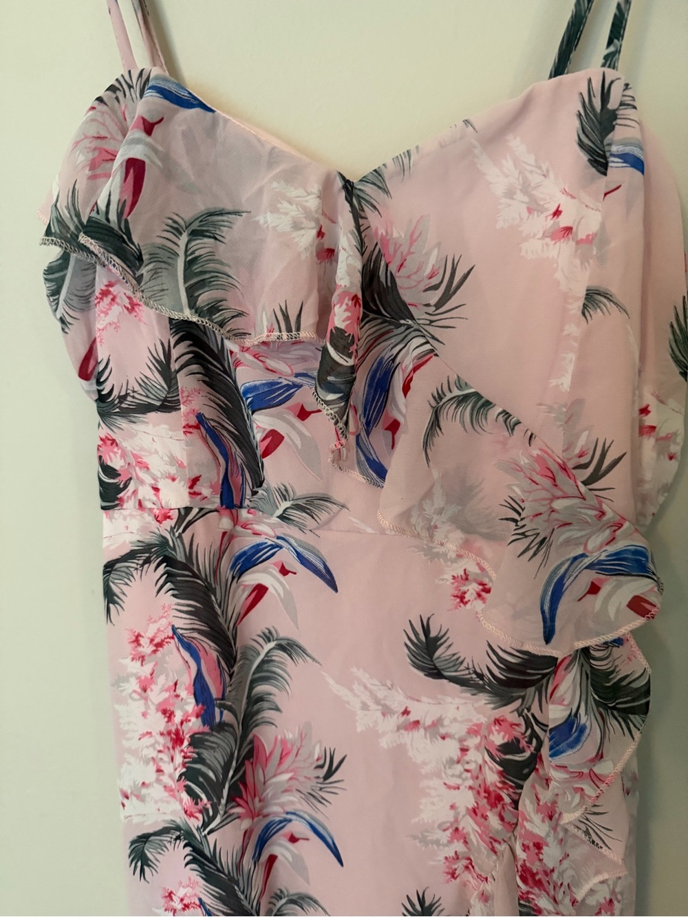 Cupshe Pink Tropical Ruffle High-Low Dress - Picture 2 of 6